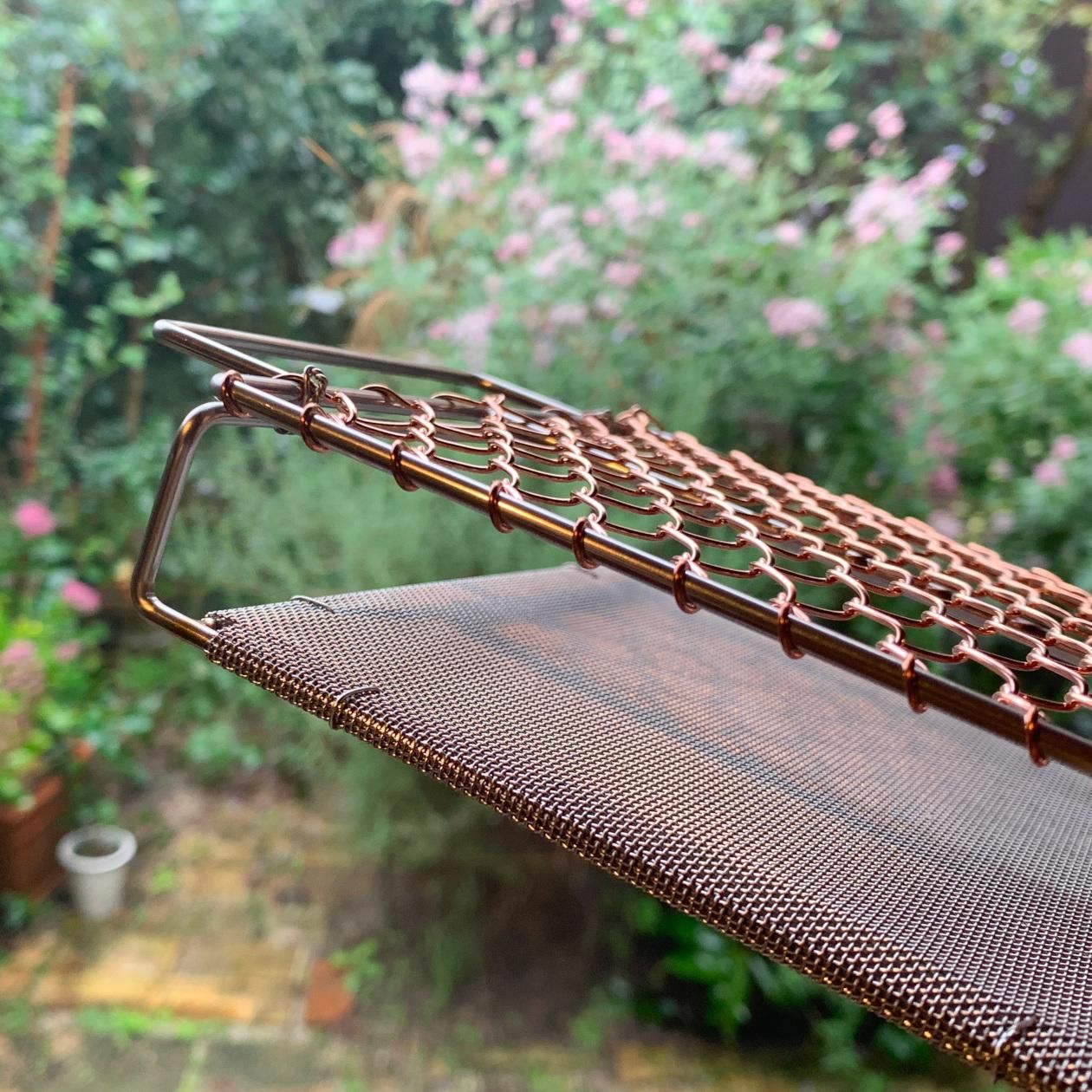 京都辻和金網　職人手編み菊丸盛り網　銅製 京都辻和金網 職人手編み菊丸盛り網 銅製