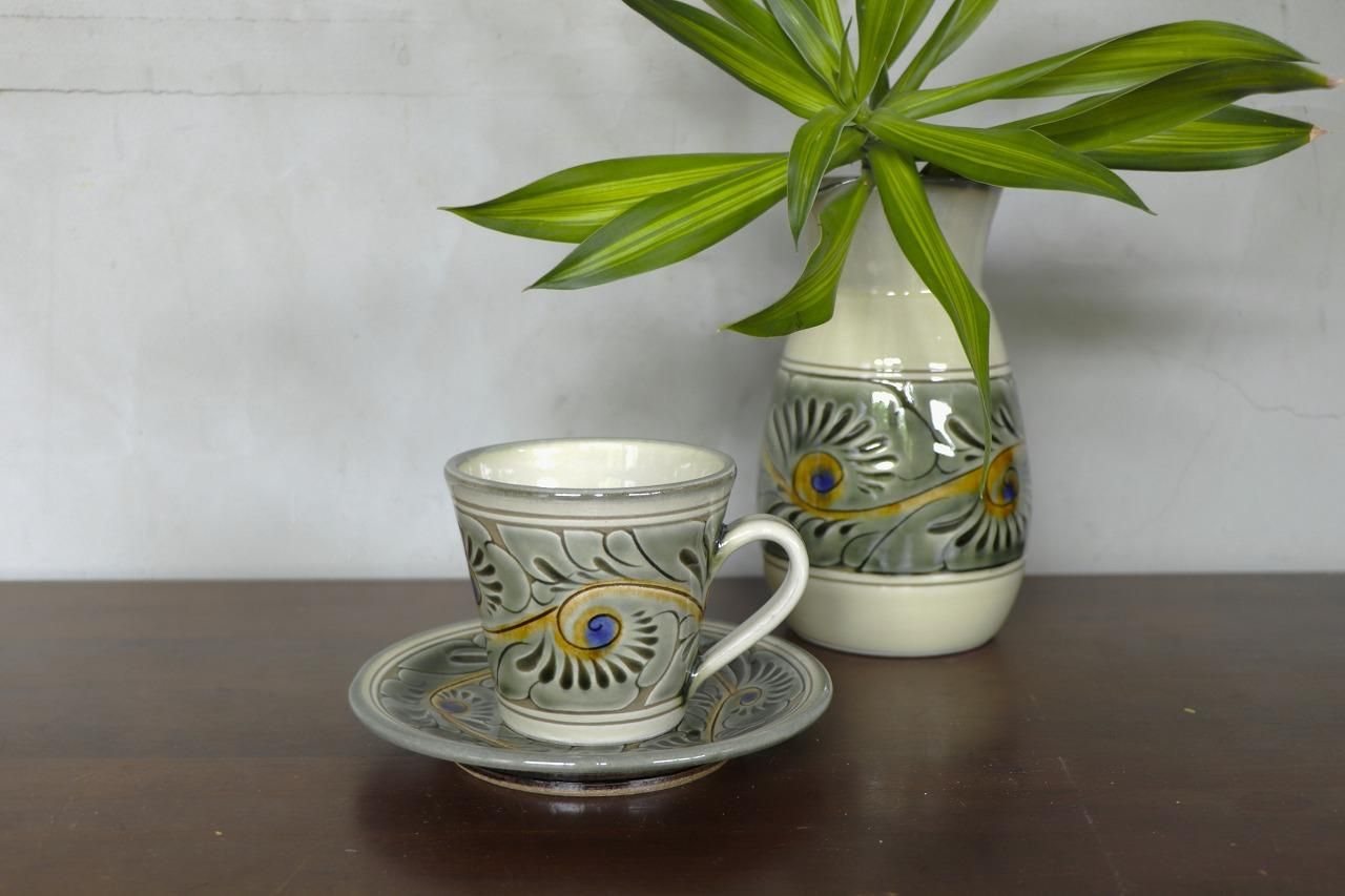 水差し■緑釉水注 水瓶 花唐草 中国 お茶道具 古玩 唐物 時代物 骨董品■ 水差し | 緑釉唐草シリーズ - 育陶園 やちむんの窯元｜沖縄の