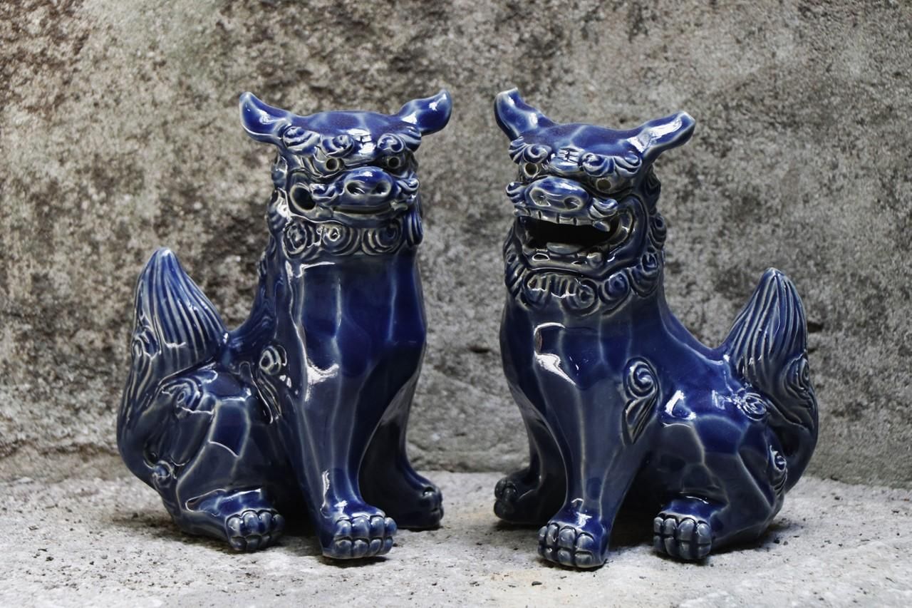 獅子面取2025 | シーサー - 育陶園 やちむんの窯元｜沖縄の陶器 和食器