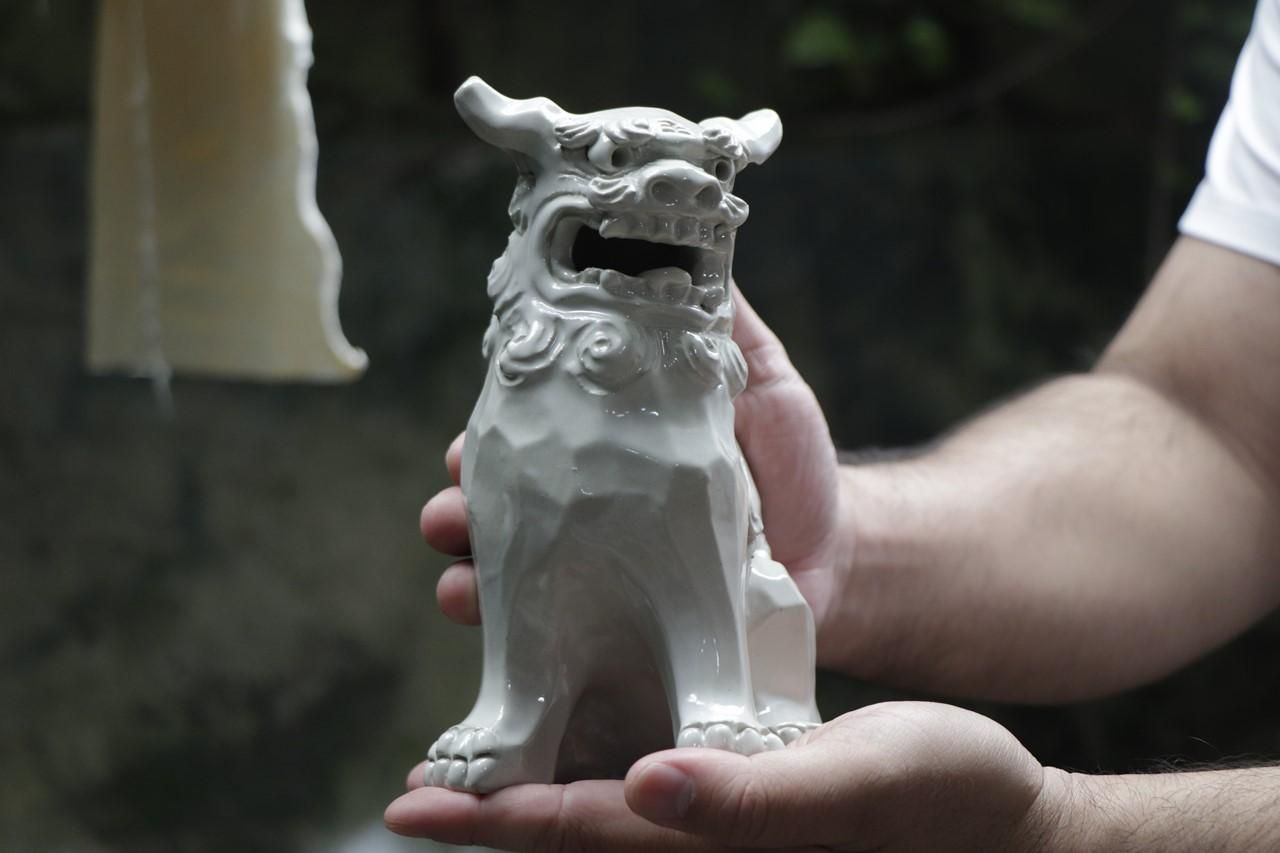 獅子面取2025 | シーサー - 育陶園 やちむんの窯元｜沖縄の陶器
