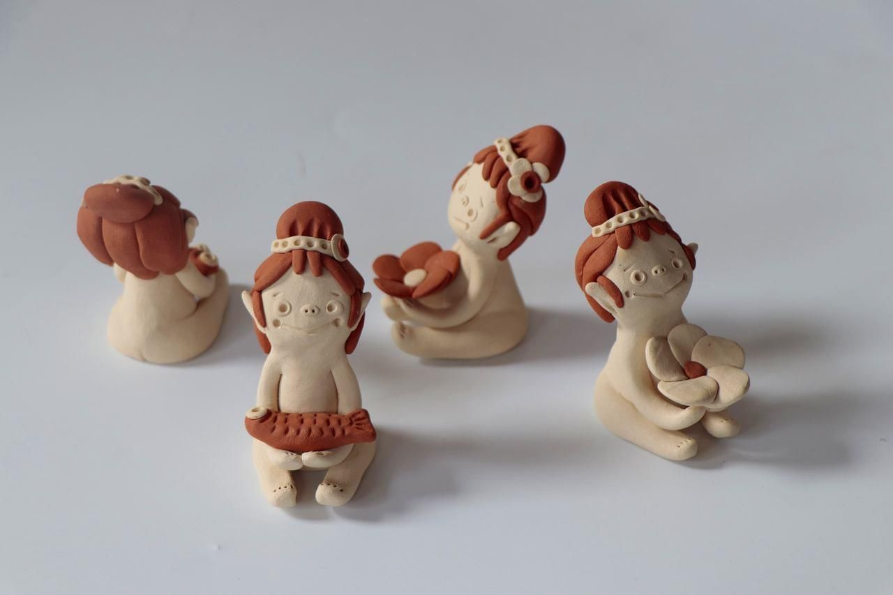 【25％OFF】 手びねりキジムナー小 | かわいい沖縄の守り神 - 育陶園 その他