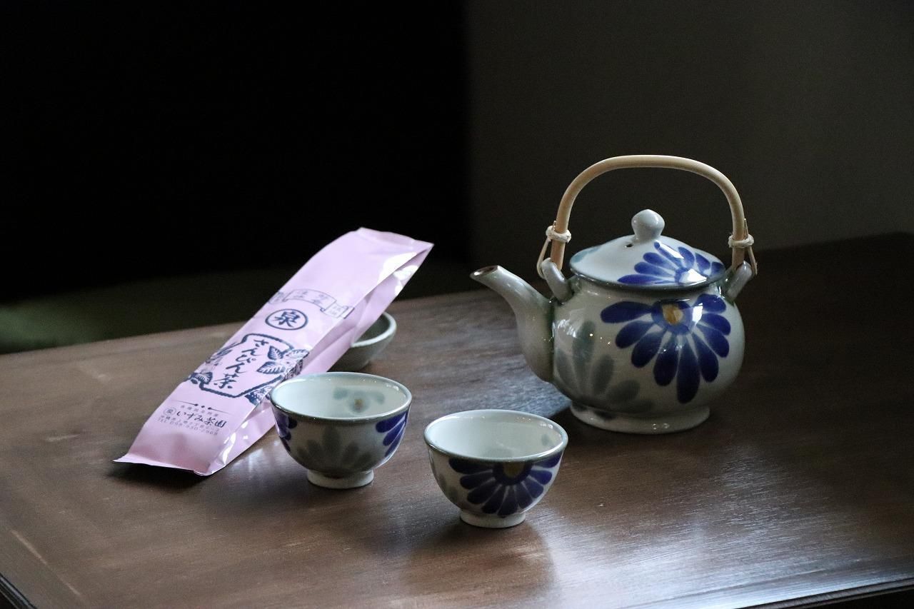 Kamanyあったかお茶セット①(急須、湯呑、さんぴん茶付) - 育陶 Kamanyあったかお茶セット①(急須、湯呑、さんぴん茶付) - 育陶
