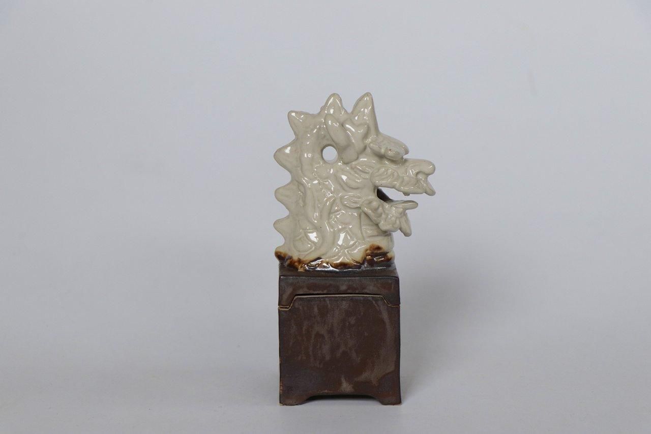 胡文眀　香爐　箱あり 胡文眀 香爐 箱あり 箱香炉 | 龍頭 - 育陶園 やちむんの窯元｜沖縄