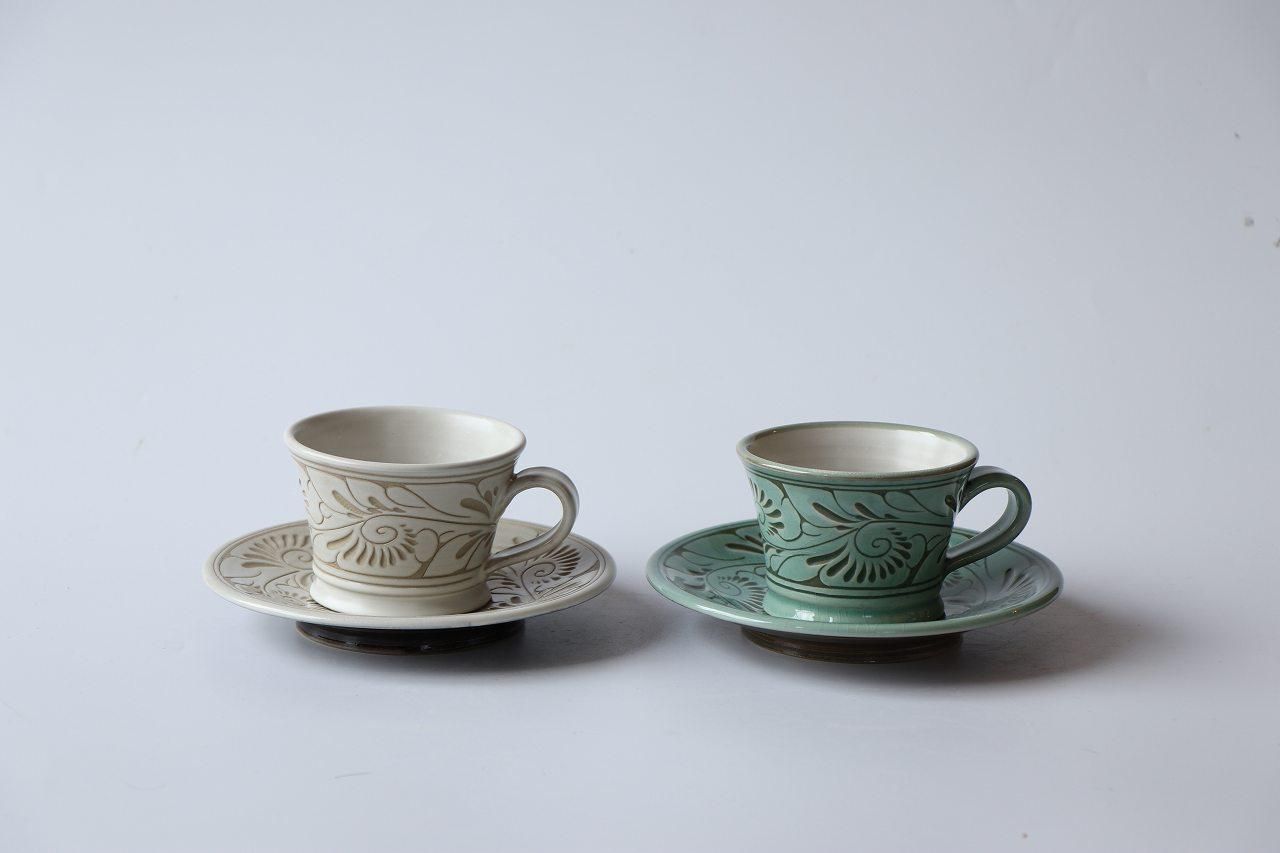 一色・コーヒーカップ - 育陶園 やちむんの窯元|沖縄の陶器 和 一色・コーヒーカップ - 育陶園 やちむんの窯元|沖縄の陶器 和