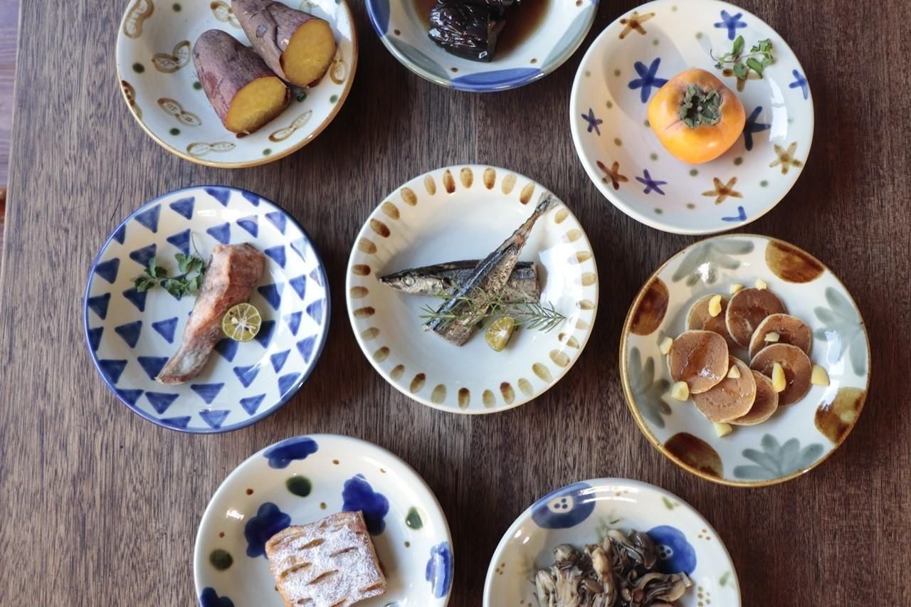 ★期間限定SALE★やちむん 民藝 丸小皿小鉢 角皿 【６枚セット】沖縄 八角皿 - 育陶園 やちむんの窯元｜沖縄の陶器 和食器などの