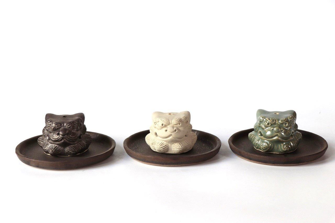 明光窯 獅子 香炉 （ 備前焼 ） 陶器 置物 インテリア 雑貨
