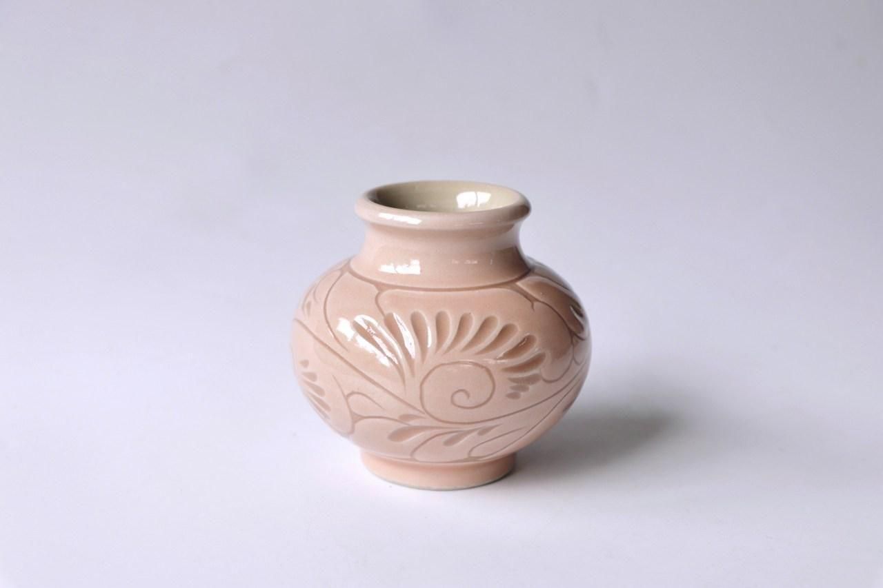 茶色 陶器 直径約38cm 花器　2個セット　壺屋焼　生花　やちむん　沖縄 10231073b_0.jpg