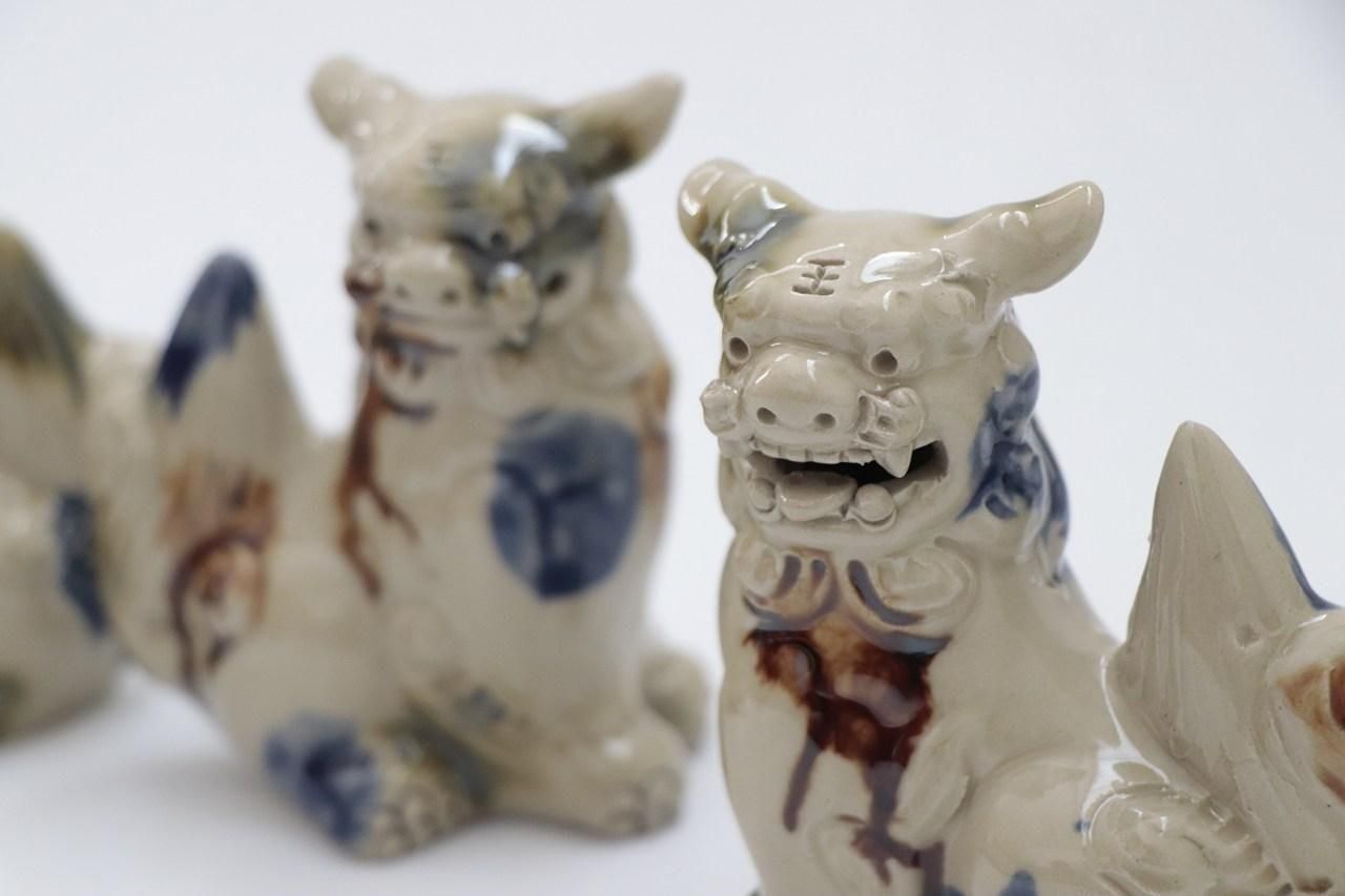 横向10cm獅子 | 三彩 - 育陶園 やちむんの窯元｜沖縄の陶器 和食器など