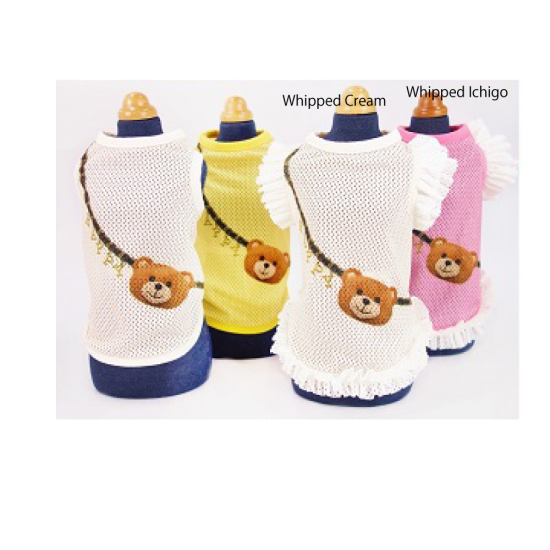 Circus Circus Toy Bear ポシェットメッシュタンク Girls フリルタイプ 涼感加工 犬服 ドッグウェア 春夏コレクション Circus Circus Toy Bear ポシェットメッシュタンク Girls フリルタイプ 涼感加工 犬服 ドッグウェア 春夏コレクション