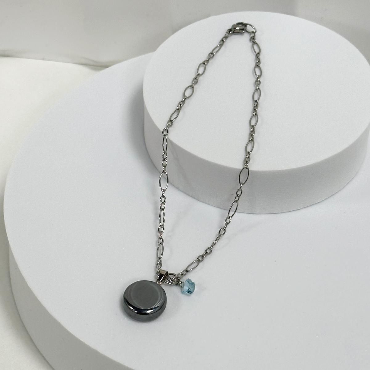 受注生産】人用 ワンダフルテラヘルツ×テラヘルツ×天然石ネックレス