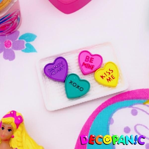 B232 当店限定 カラフルハートチョコ キャンディーハーツ オリジナルパーツ Decopanic