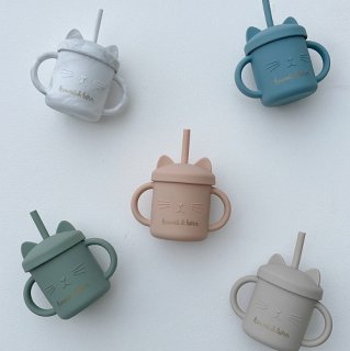 silicone straw mug
