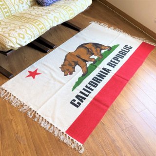 カリフォルニア州旗柄のラグマット