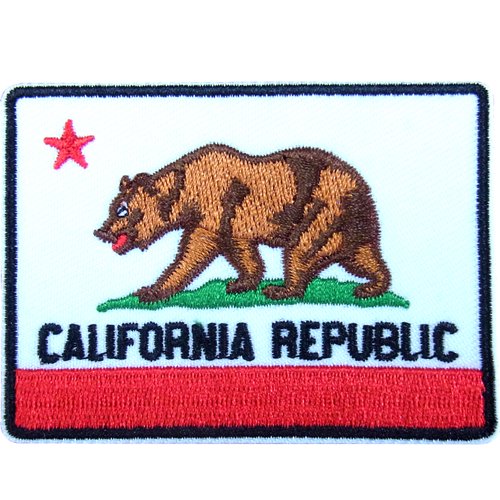 カリフォルニア州旗柄のワッペン Kaliforniaboardwalk カリフォルニアボードウォーク