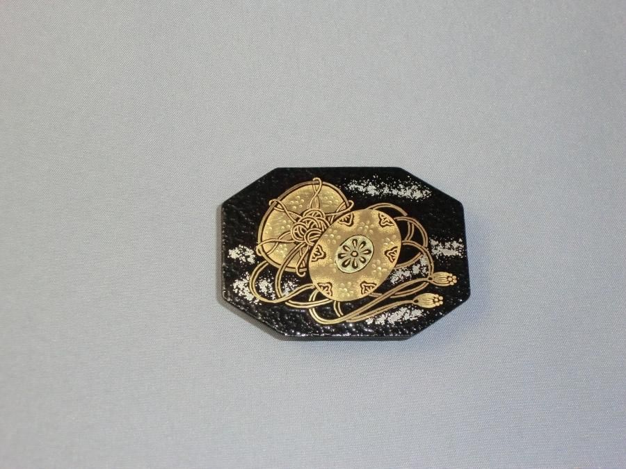 時代物　古銅　象嵌装飾入り　矢立て　書道具　筆入り　小さい 時代物 古銅 象嵌装飾入り 矢立て 書道具 筆入り 小さい