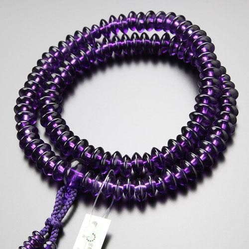 天台宗 数珠 女性用 8寸 紫水晶 アメジスト 梵天房 - 高級数珠 天台宗 数珠 女性用 8寸 紫水晶 アメジスト 梵天房 - 高級数珠
