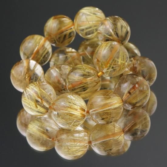 鑑別書付き キャッツアイゴールドルチル ブレスレット 約13mm 5A 鑑別書付き キャッツアイゴールドルチル ブレスレット 約13mm 5A