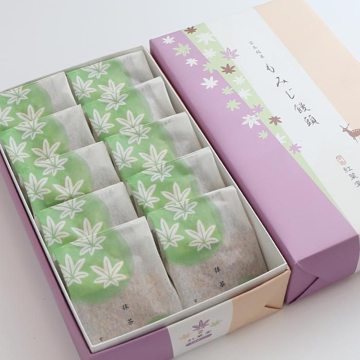ほしぞら抹茶10個入り - 【公式】もみじまんじゅう・揚げもみじの紅葉