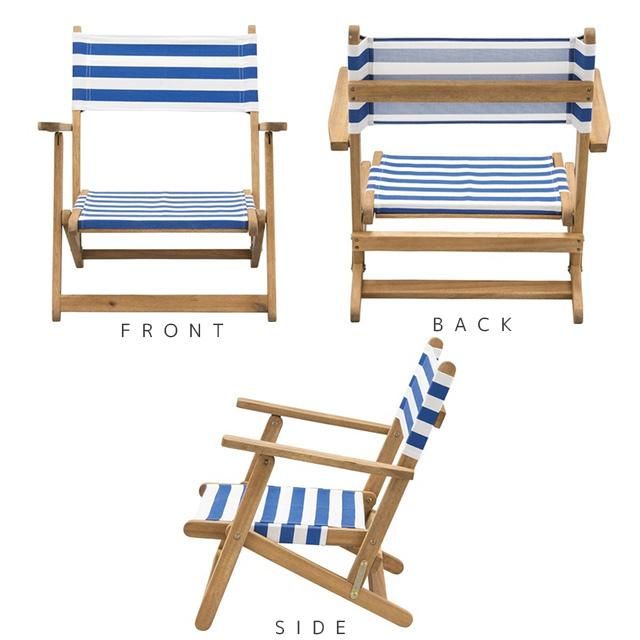 ストライプフォールディングデッキチェア