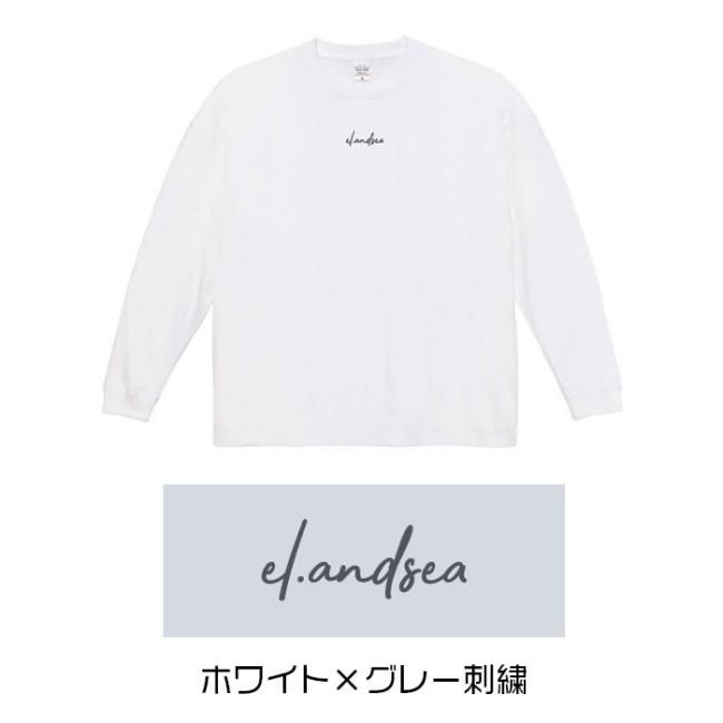 エルアンドシー】ロゴロングスリーブ刺繍Tシャツ