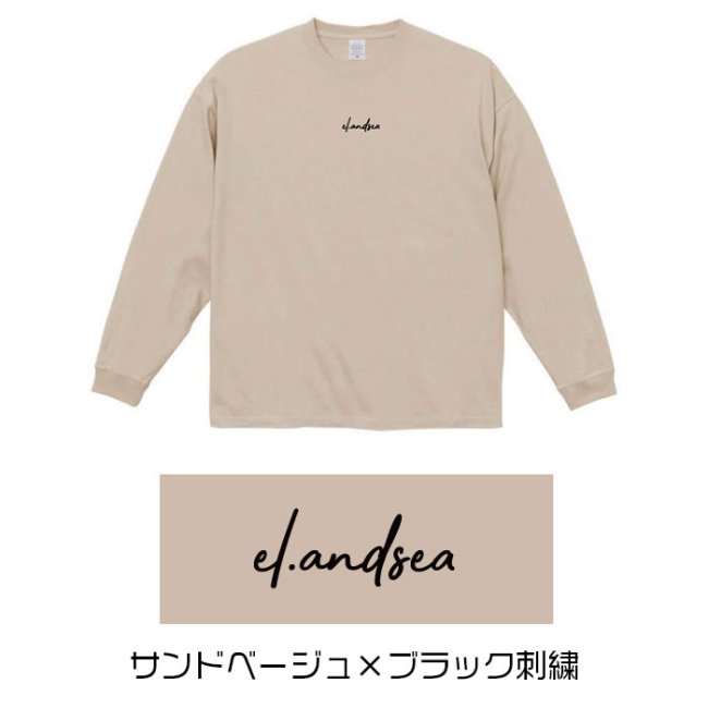 エルアンドシー】ロゴロングスリーブ刺繍Tシャツ