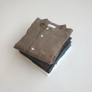 <img class='new_mark_img1' src='https://img.shop-pro.jp/img/new/icons20.gif' style='border:none;display:inline;margin:0px;padding:0px;width:auto;' />Manual Alphabet<br>LINEN CANVAS BAND COLLAR SHIRT 