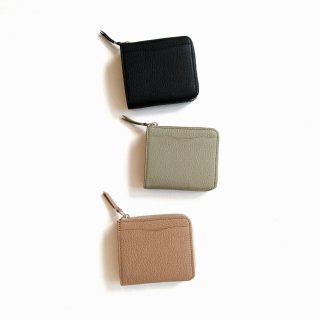 SLOW <br>goat leather<br>mini round L zip wallet