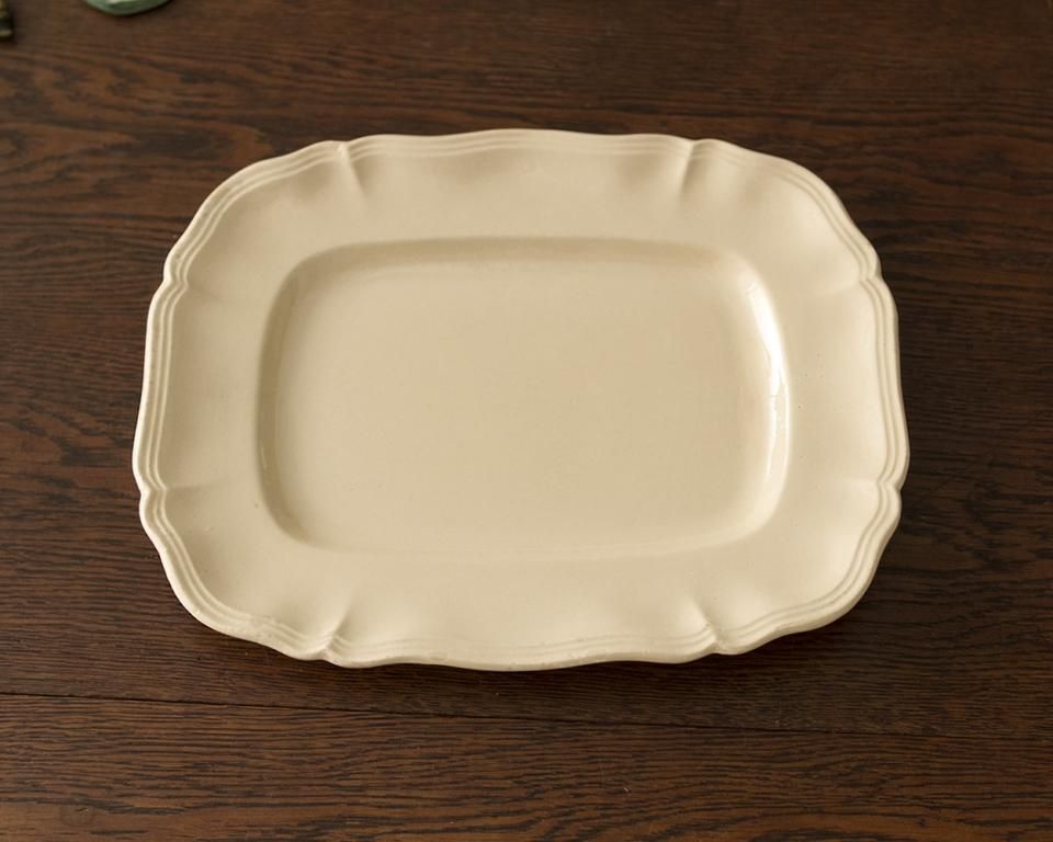 Sarreguemines” Rectangle Plate.6 - フランスアンティーク家具
