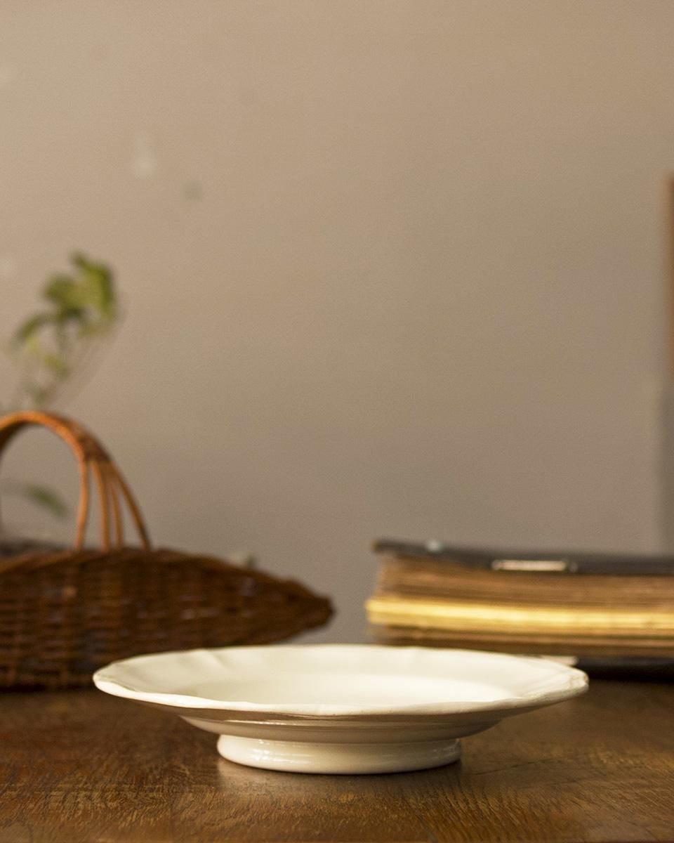 Sarreguemines(サルグミンヌ)窯の花リム ケーキスタンド.b コンポ