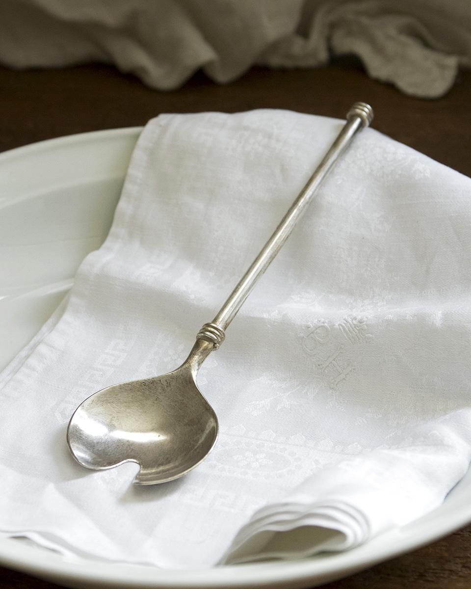 フランスアンティーク シルバー サービングスプーン｜Antiques Knock