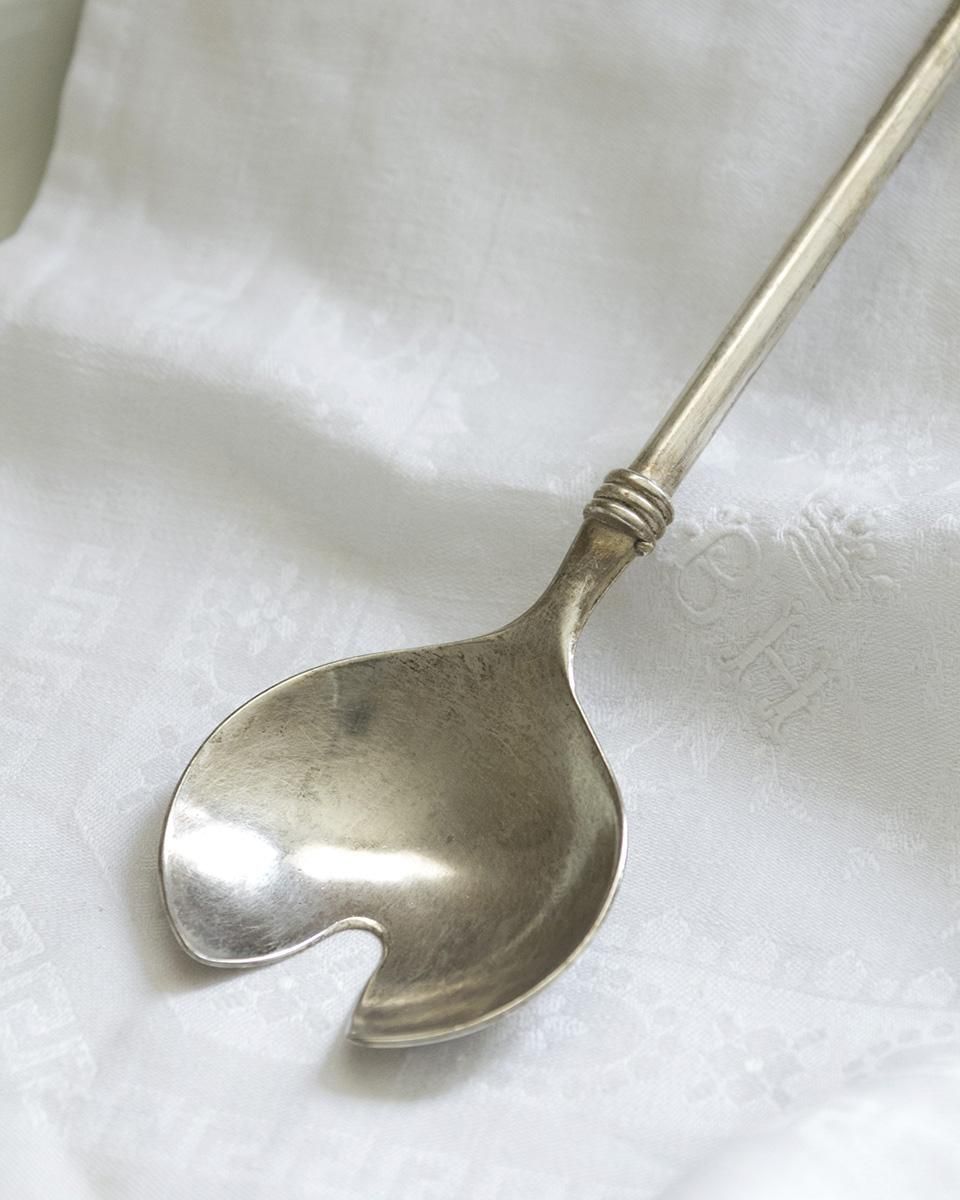 フランスアンティーク シルバー サービングスプーン｜Antiques Knock