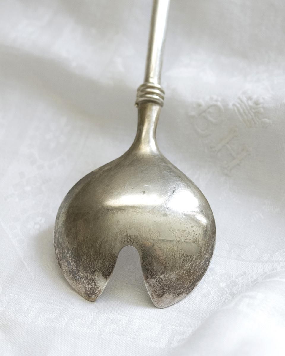 フランスアンティーク シルバー サービングスプーン｜Antiques Knock