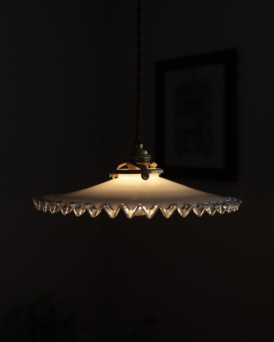 フランスアンティーク ミルクガラスシェードランプ.15 | Antiques Knock