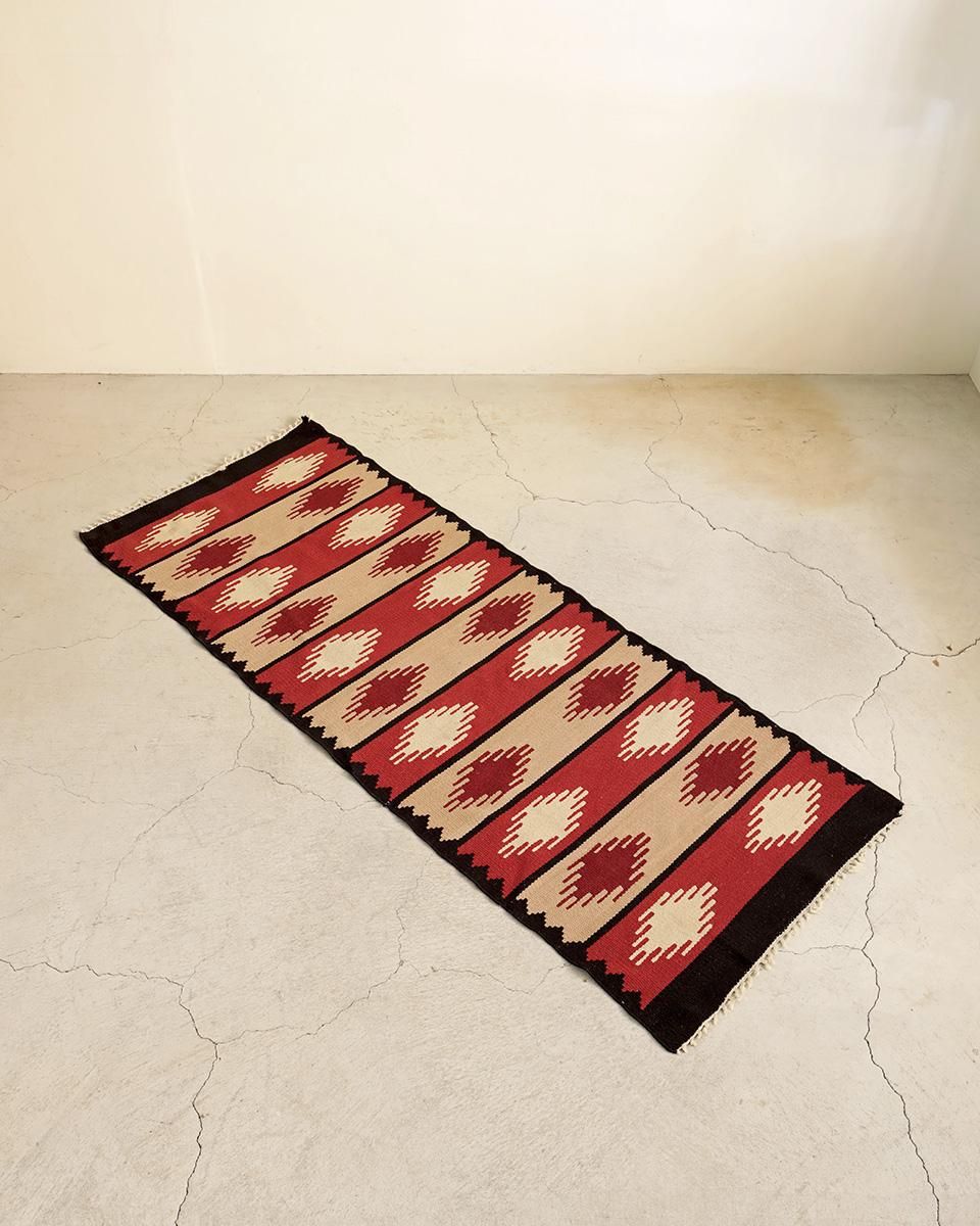 アンティークキリム　ラグ 62×89 ブラウン キリム ジジム オールドキリム トルコ