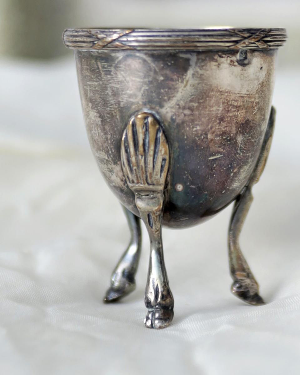 【美品】 フランスアンティーク コクティエ ポンパドール エッグスタンド 美品】 フランスアンティーク コクティエ ポンパドール エッグ