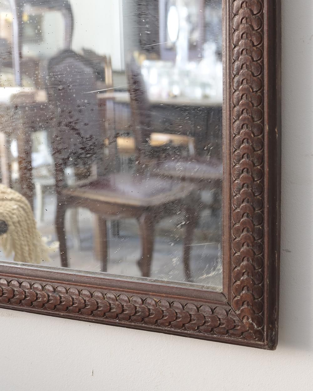 古材のウォールミラー　鏡　壁掛けミラー　作家物　ヴィンテージ　アンティーク 楽天市場】ウォールミラー 44.5×52.5cm ヴィンテージ 古木材