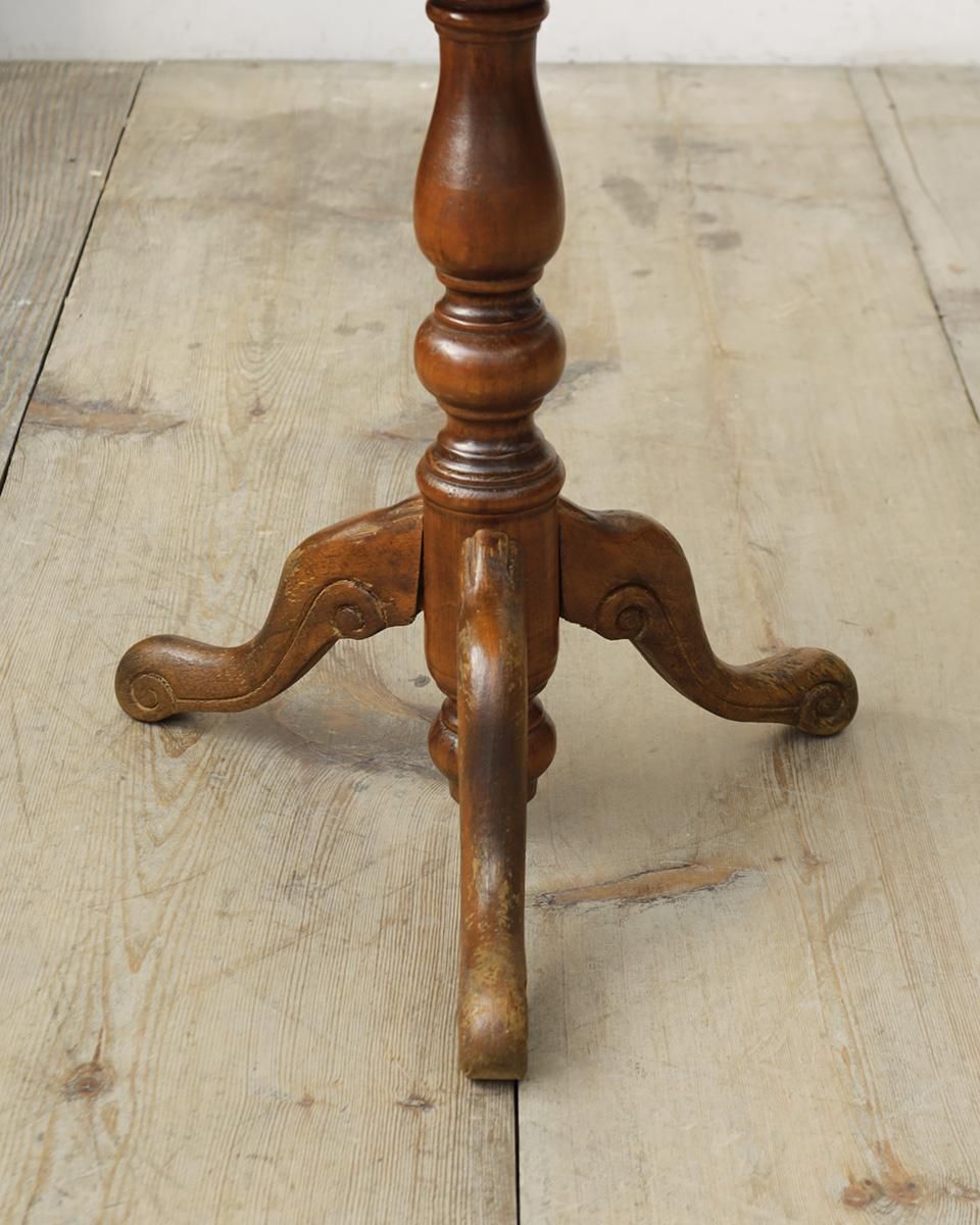 木製花模様インレイテーブル アンティーク インレイ (象嵌) ラウンドテーブル.1 | Antiques Knock