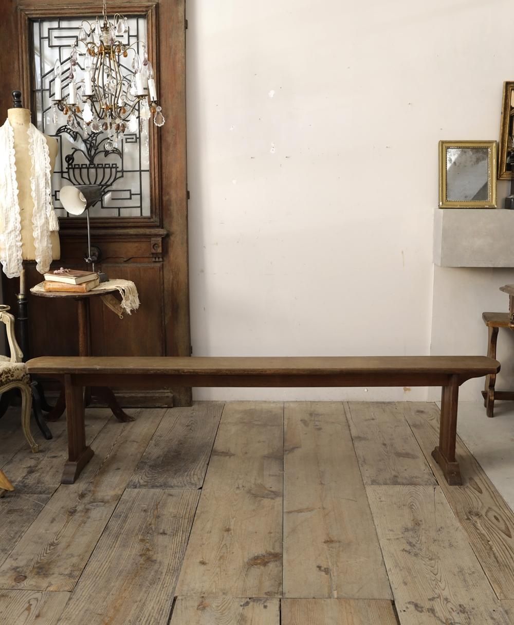 フランスアンティーク ウッドベンチ ウッドソファ | Antiques Knock