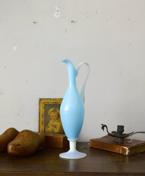  ѥ󥬥饹 ե١.2  Opaline Glass Flower Vase.2 