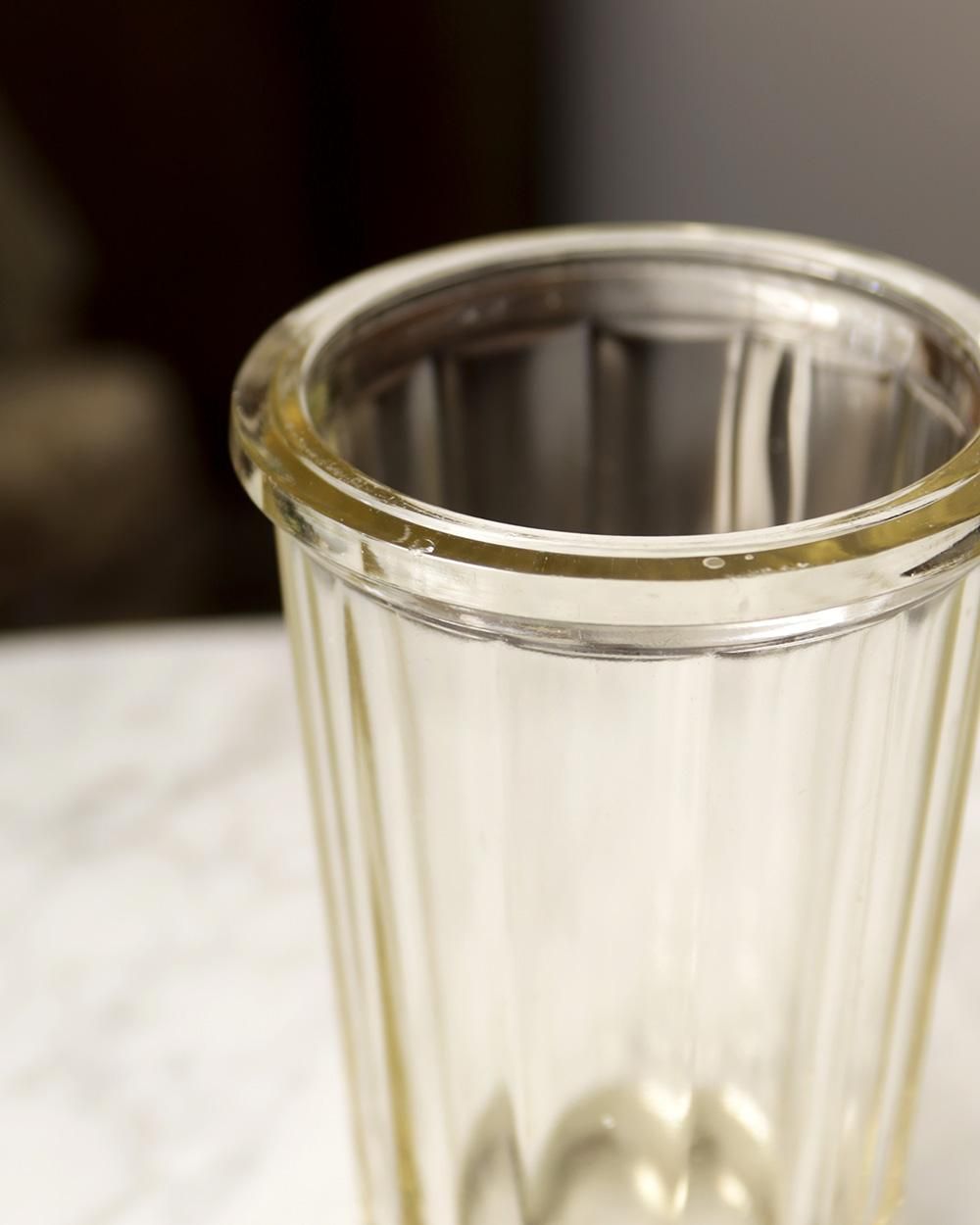 フランスアンティーク ガラス コンフィチュールポット (ジャム