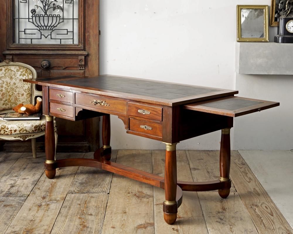 その他サービス | 福利厚生 ワークデスク レザートップ フランスアンティーク | Knock Antiques 西洋