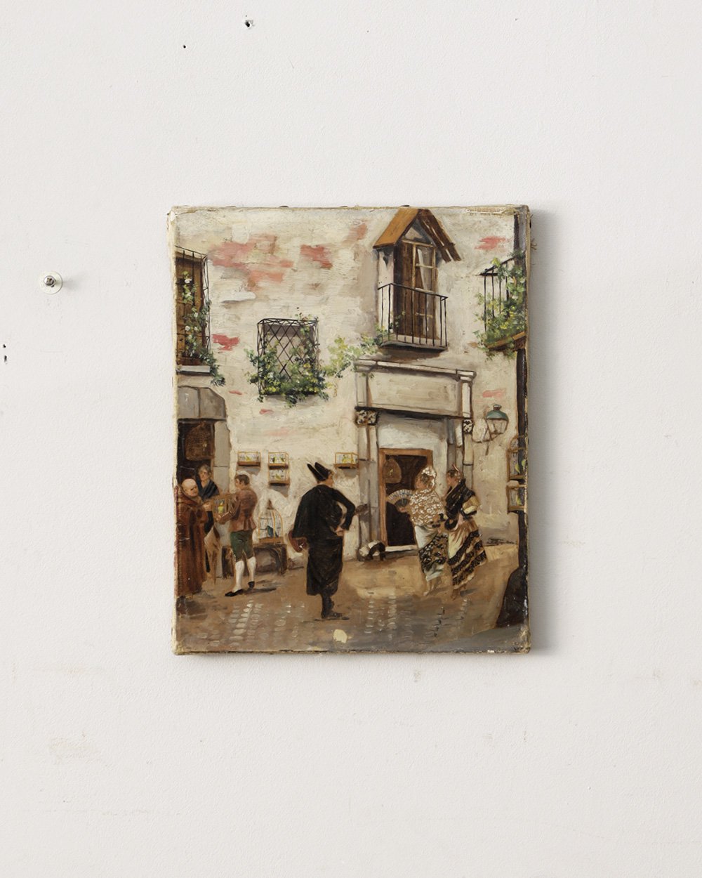 フランスアンティーク 油絵画 (油彩画）風俗画.13 | Antiques Knock