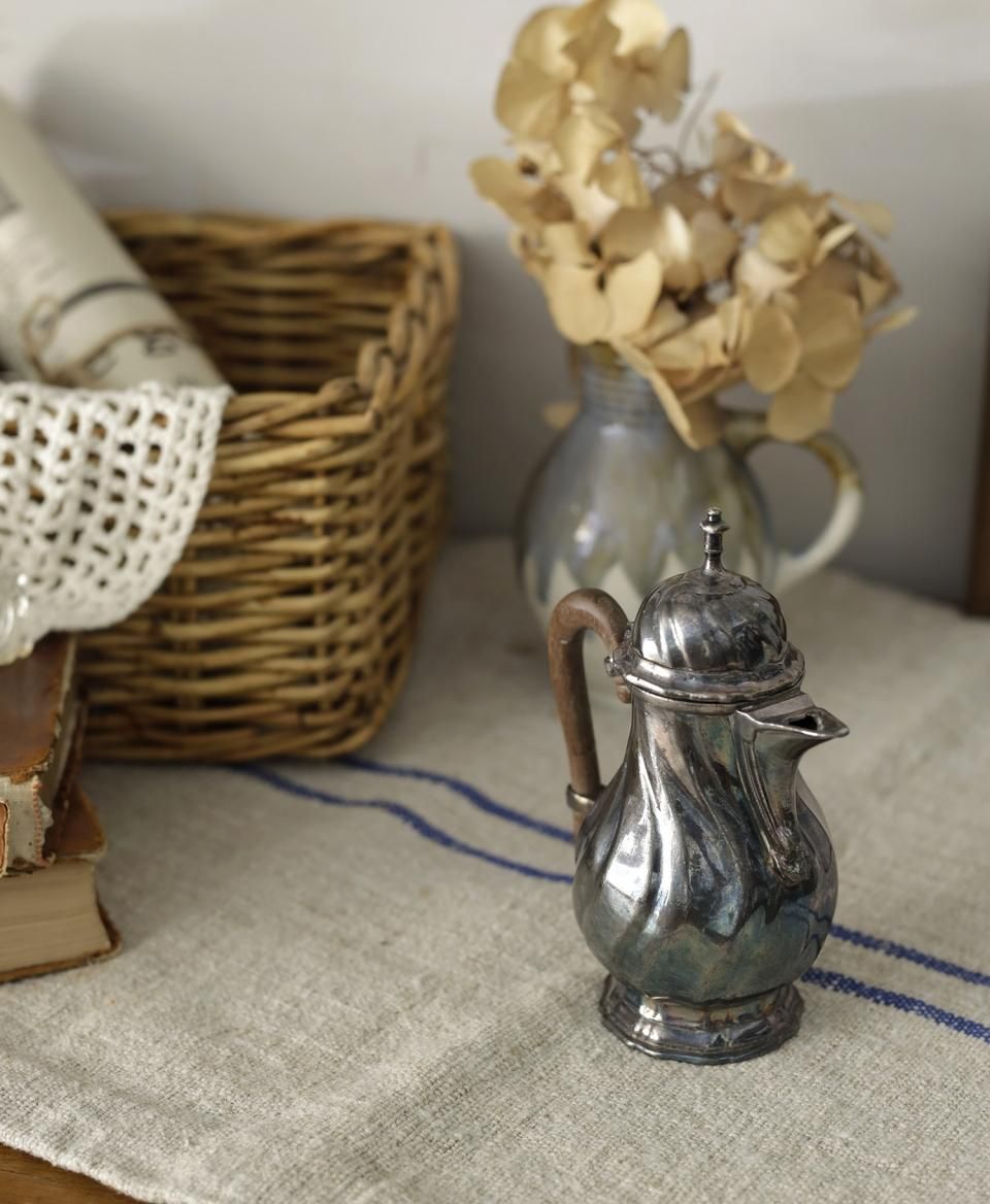 アンティーク シルバーポット＆ミルクジャグ シルバープレート コーヒーポット＆シュガーポット＆ミルクジャグ