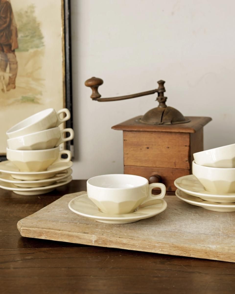 アンティーク フランスヴィンテージ セラミック カップ＆ソーサー