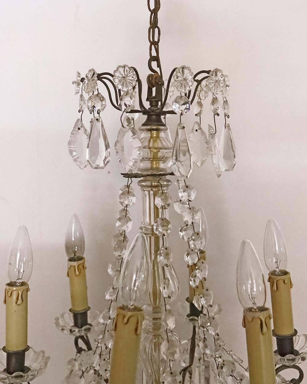 アンティーク 6灯クリスタルシャンデリア.16 | Antiques Knock