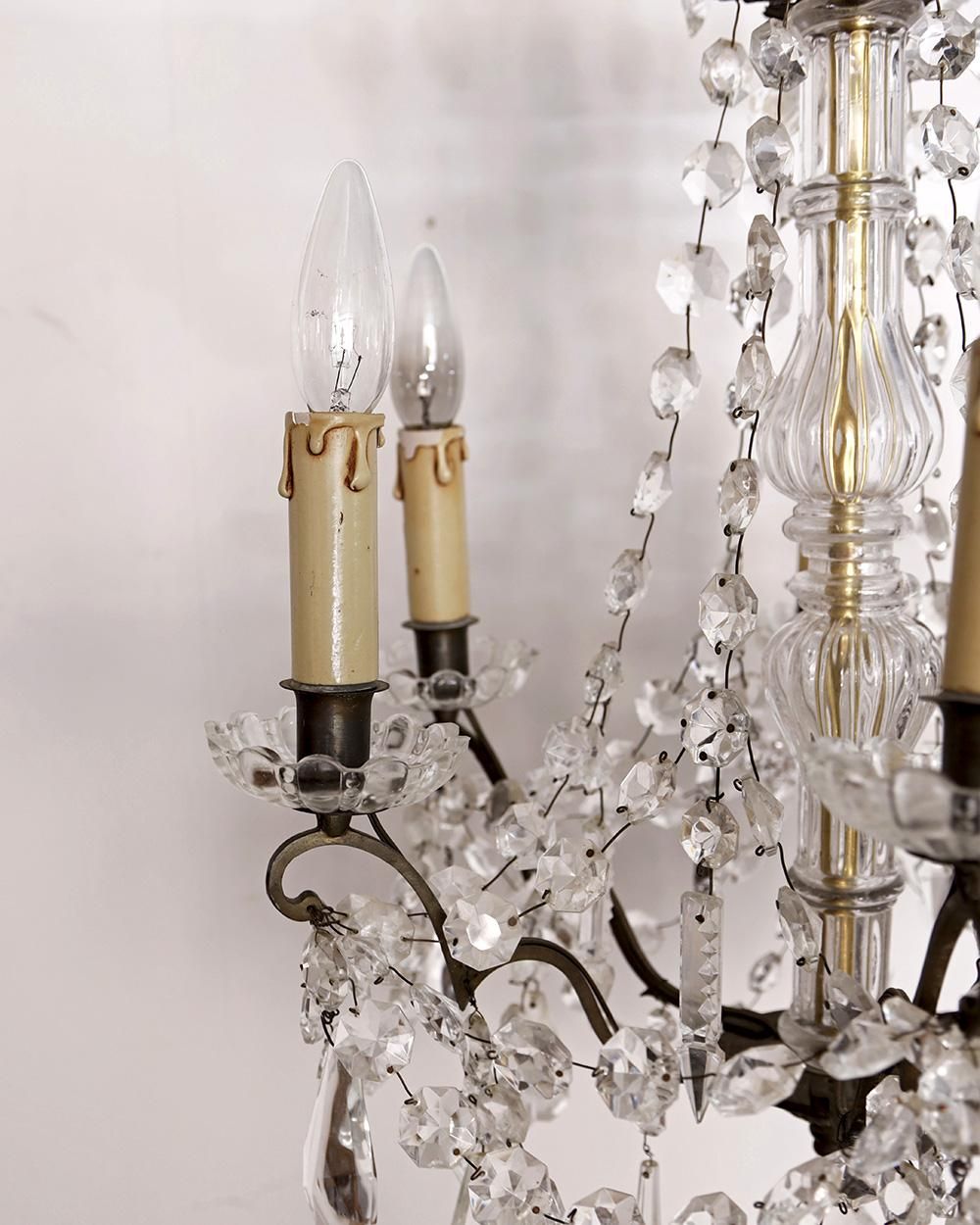 アンティーク 6灯クリスタルシャンデリア.16 | Antiques Knock