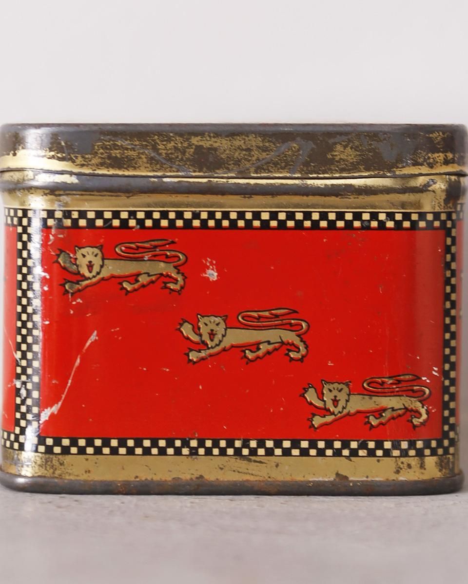 フランスアンティーク イギリス LYONS TEA 紅茶缶 ブリキ缶 Tin