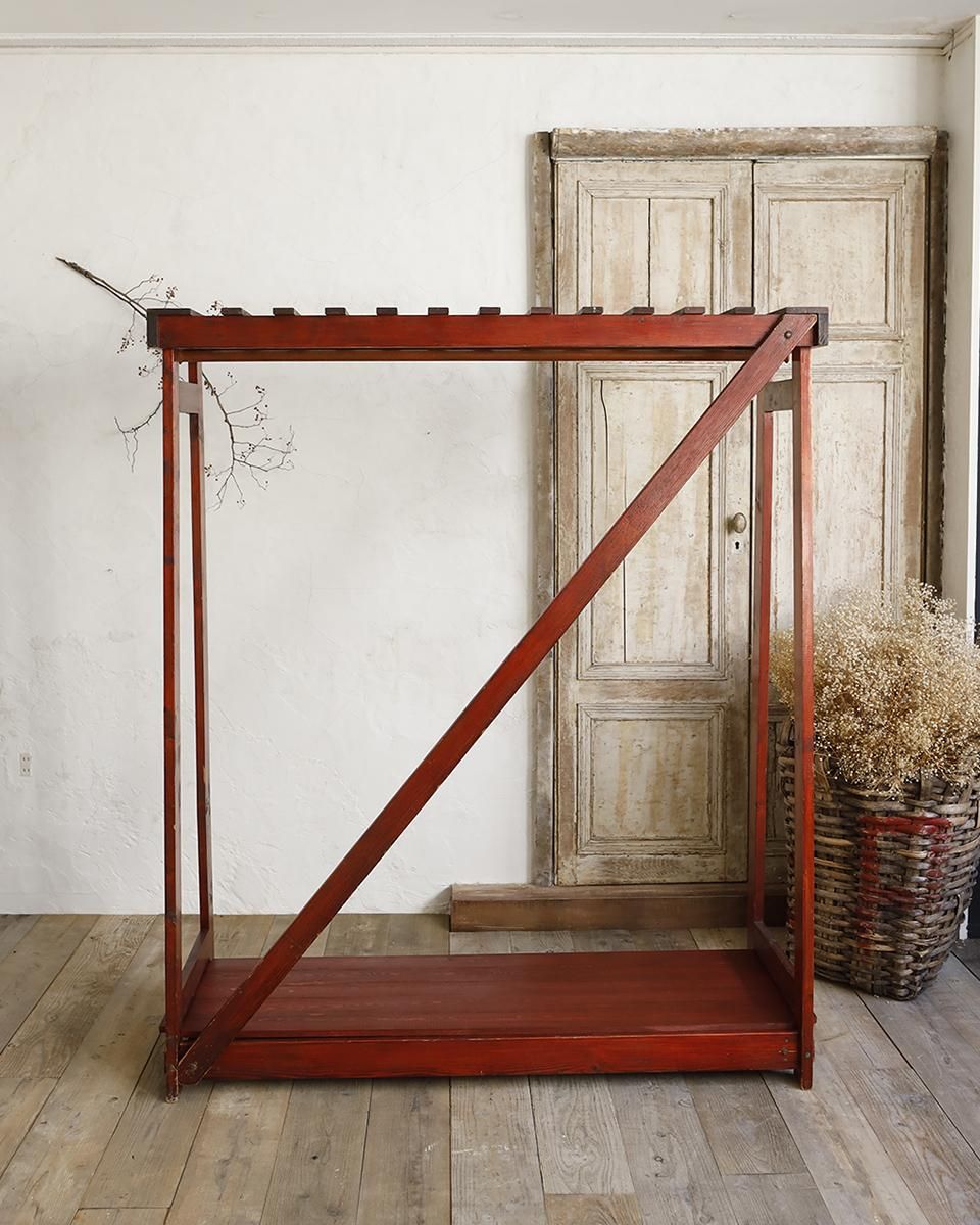 イギリスアンティーク　ドーム型ハンガーラック　店舗什器にも　希少 棚付きハンガーラック【Tet-FCO1191-1650】アイアンハンガー