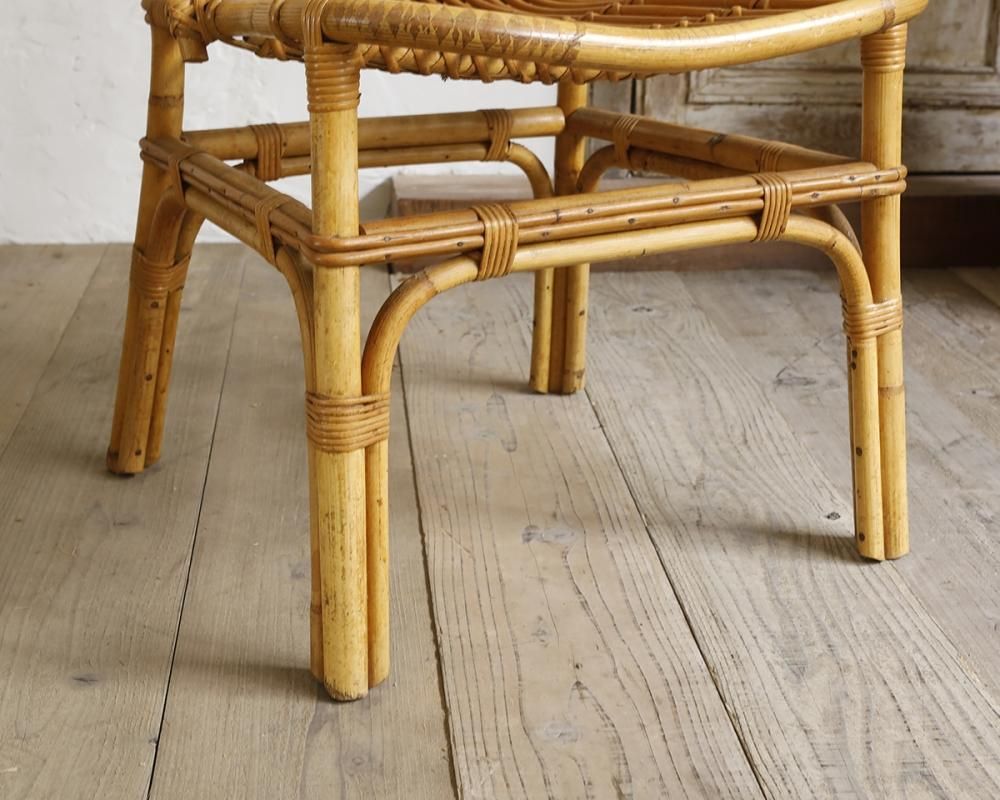 Rattan Chair / ラタン チェア〈椅子・ソファ・籐張り・店舗什器