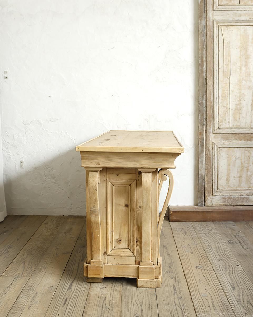 貴重 フランス アンティーク ヴィンテージ カウンター 作業台 レジ台 古木 貴重 フランス アンティーク ヴィンテージ カウンター 作業台